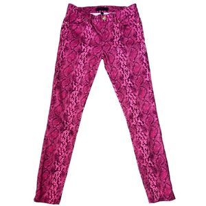 JUICY COUTURE Highlighter Python Print Skinny Jeans Size 27.